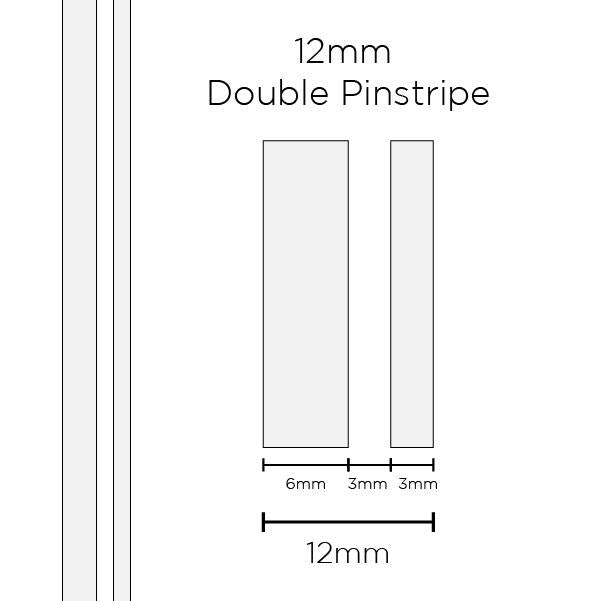 SAAS Pinstripe Double White 12mm x 10m 1602
