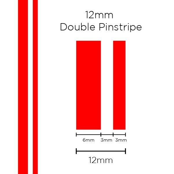 SAAS Pinstripe Double Red 12mm x 10m 1603