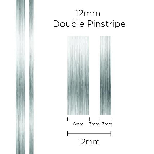 SAAS Pinstripe Double Silver 12mm x 10m 1607