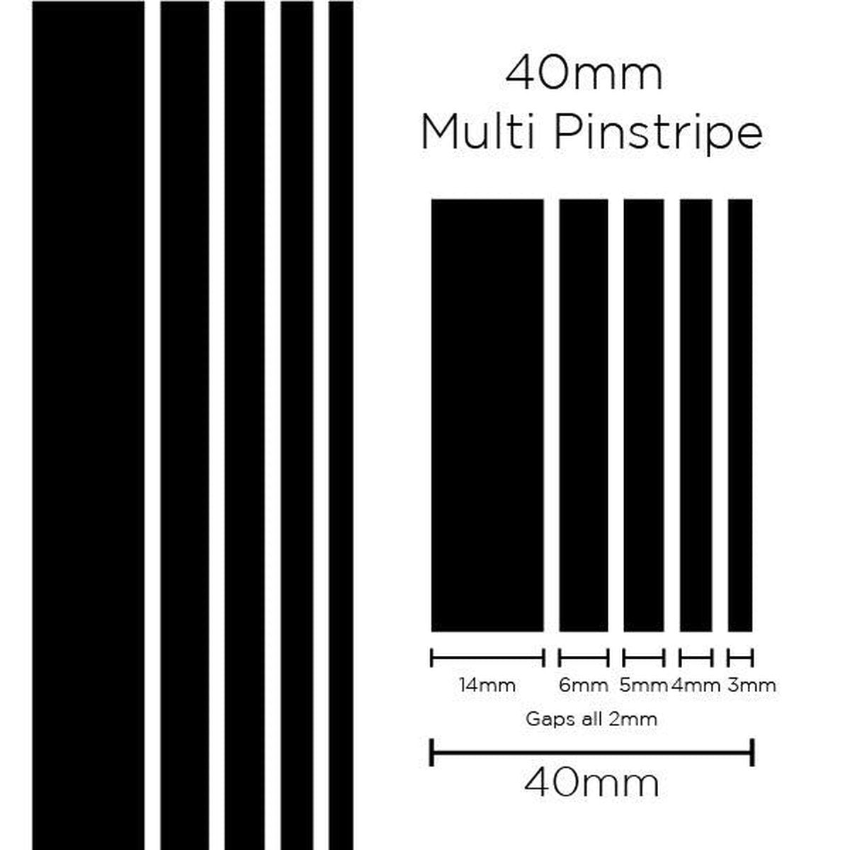 SAAS Pinstripe Multi Black 40mm x 10m 1901
