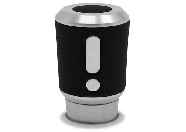 SAAS Gear Knob - Leather Black/Alloy Insert 20407B
