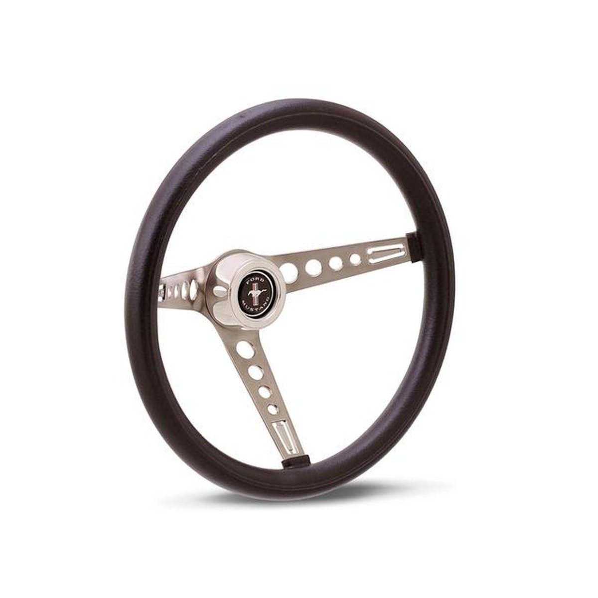 SAAS Steering Wheel GT3 Mustang Foam Black/Chrome 380mm 35-5451