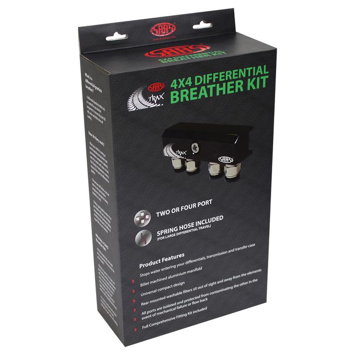 SAAS Diff Breather Kit 4 Port fits Toyota/Nissan/Mitsubishi DB1001