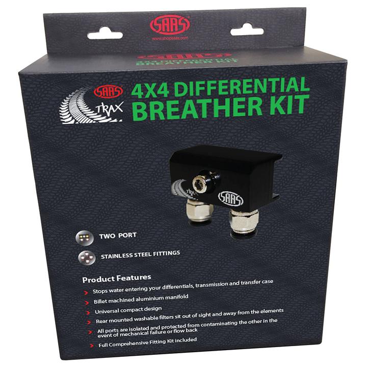 SAAS Diff Breather Kit 2 Port fits Toyota/Nissan/Mitsubishi DB1010