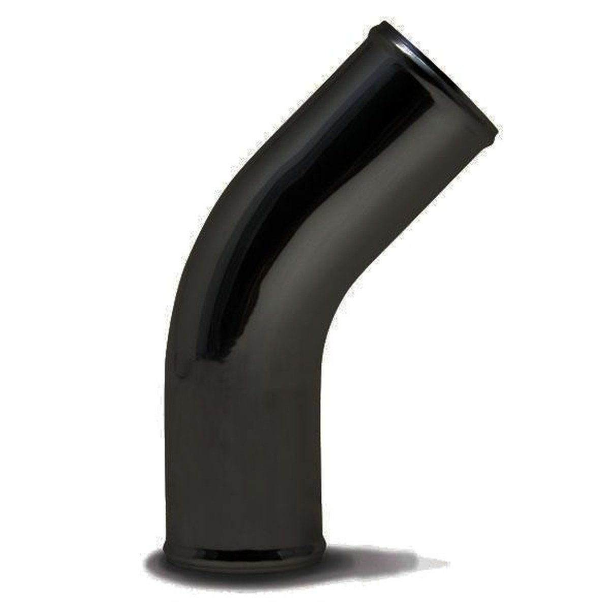 SAAS Aluminium Pipe 76mm ID x 45 Degree Black Anodised SAP7645B