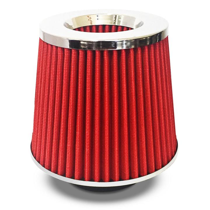 SAAS Pod Filter Red Urethane Chrome Top 76mm SF1220