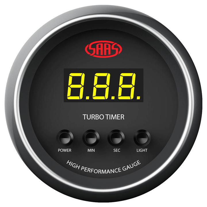 SAAS Muscle Series 2-1/16" Turbo Timer Digital Auto Black SG-DTT52B