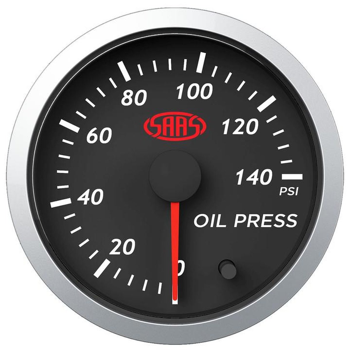 SAAS Street Series 2-1/16" Oil Pressure Gauge 0-140 Psi Black SG21230
