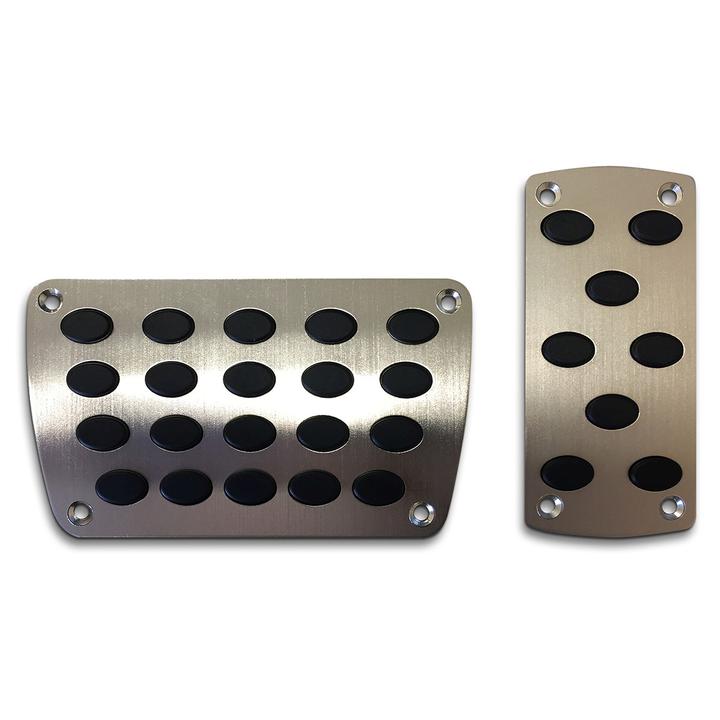 SAAS Pedal Pad Kit Auto - Chrome/Black SPKA8556