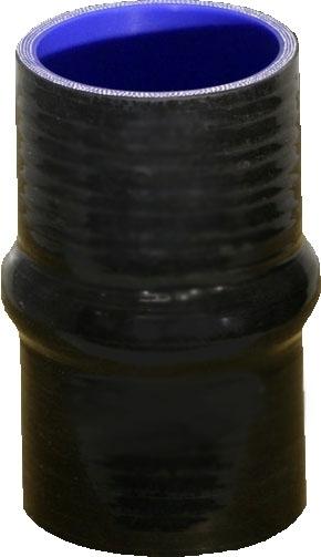 SAAS Silicone Straight Hose Hump 76 x 76 x 120mm Black SSH7676