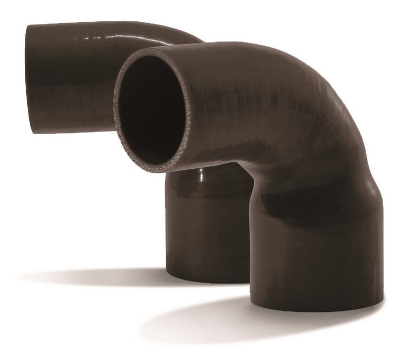 SAAS Silicone 90 Degree Reducer 51 x 63mm Black SSH905163
