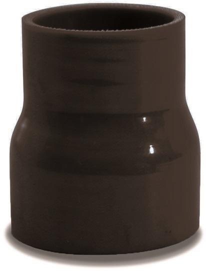 SAAS Silicone Straight Reducer 76 x 95 x 76mm Black SSH769576