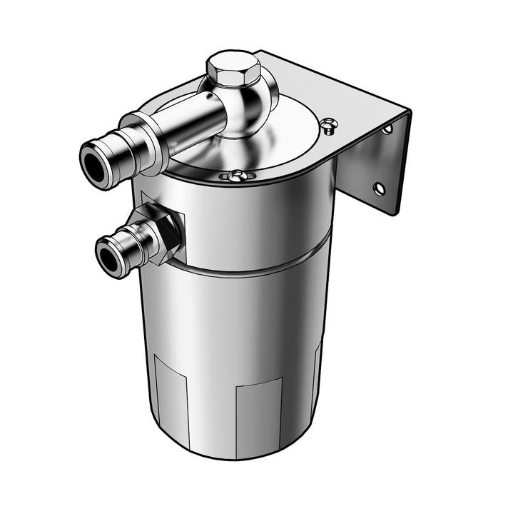 SAAS Oil Catch Can 4x4 Baffled Billet (Polished) 500mL ST1015