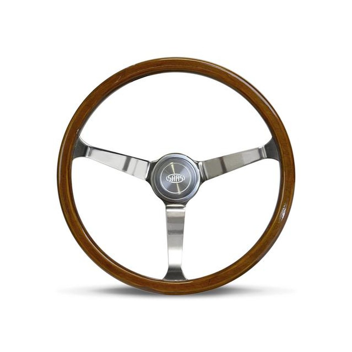 SAAS Steering Wheel Classic Wood Satin Alloy 380mm SW15612