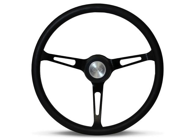SAAS Steering Wheel Classic Poly Black Alloy 380mm SW25910