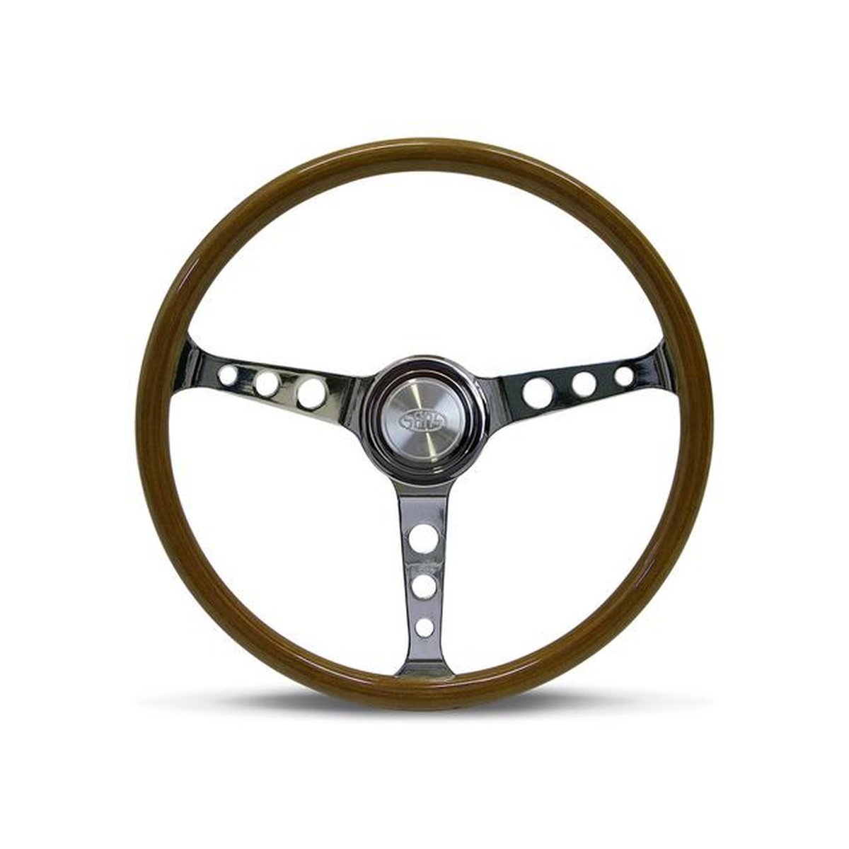 SAAS Steering Wheel Classic Wood Chrome 380mm SW701CHW
