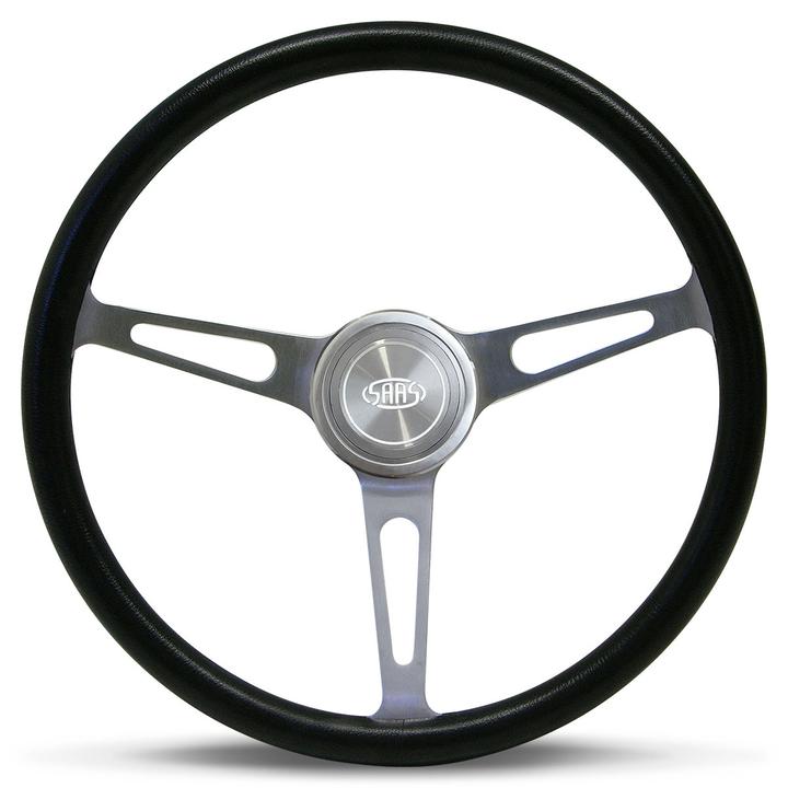 SAAS Steering Wheel Classic Poly Brushed Alloy 380mm SW702BAP