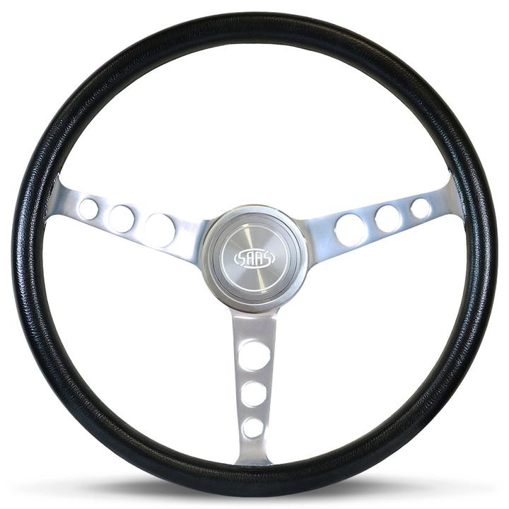 SAAS Steering Wheel Classic Poly Polished Alloy 380mm SW702PAPH
