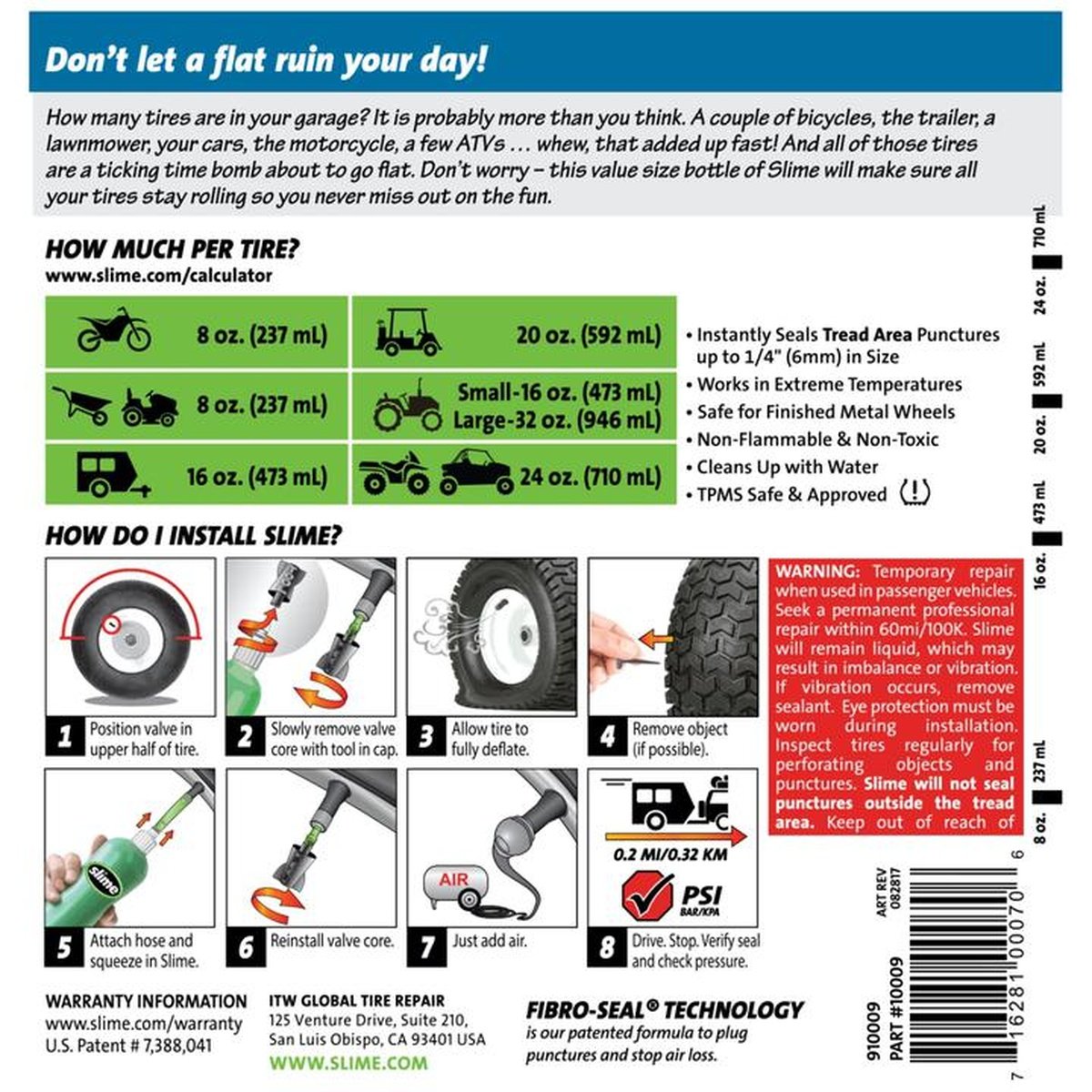 Slime Tyre Sealant 236mL Super Duty 10009