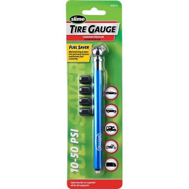Slime Tyre Pressure Gauge 10-50 PSI Pencil 1023-A