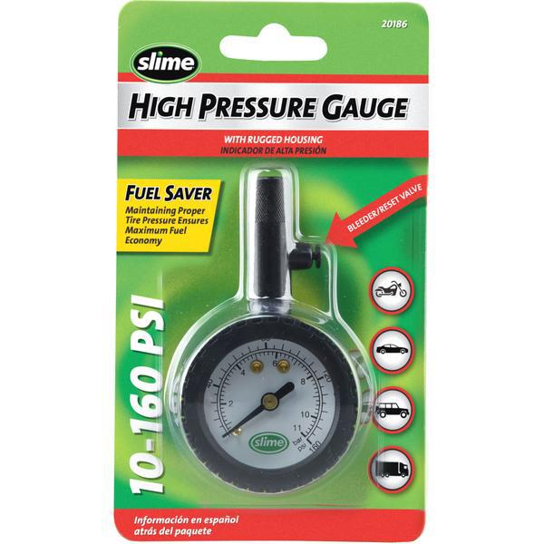Slime High Pressure Dial Gauge 10-160 PSI 20186