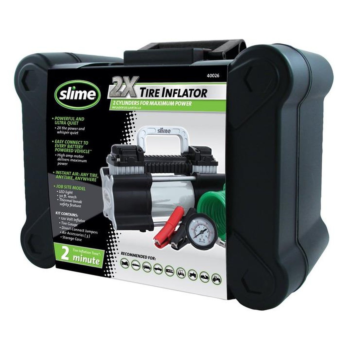 Slime 2X Heavy Duty Tyre Inflator 40026