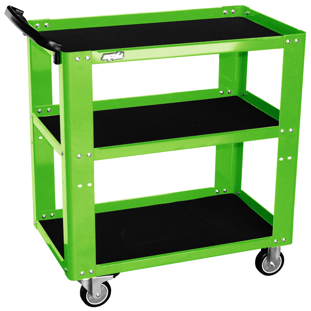 SP Tools Professional Service Trolley 3 shelf Adjustable Green SP40019G