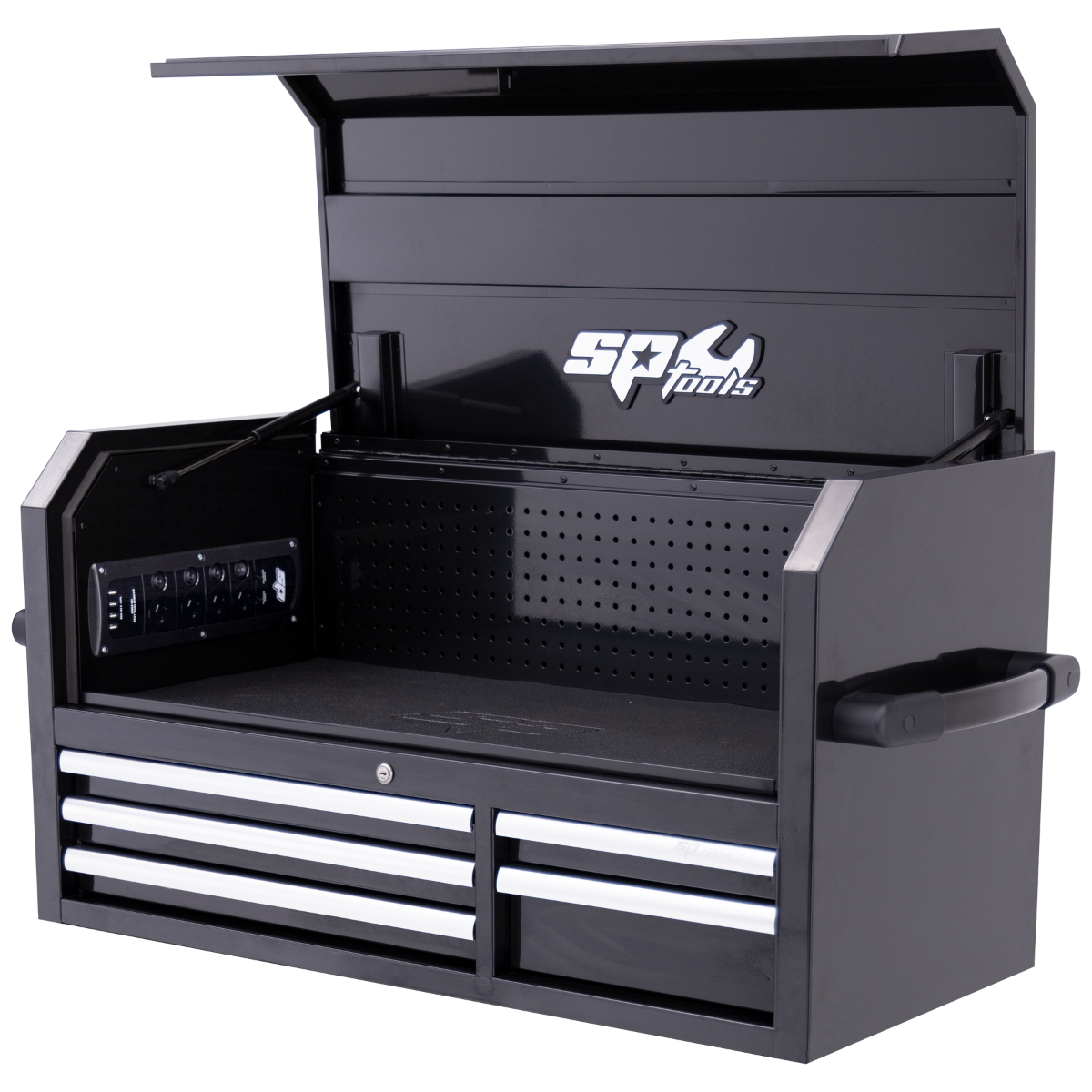 SP Tools 5 Drawer Sumo Power Hutch Tool Box Black/Chrome SP40620