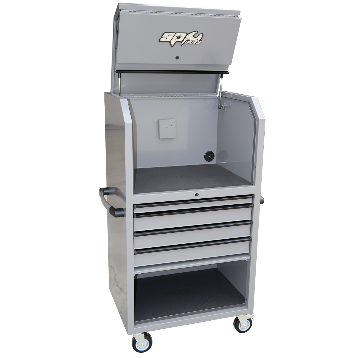 SP Tools 36in. 4 Drawer USA Sumo Diagnostic Station Lethal Grey SP44550LG-BLK
