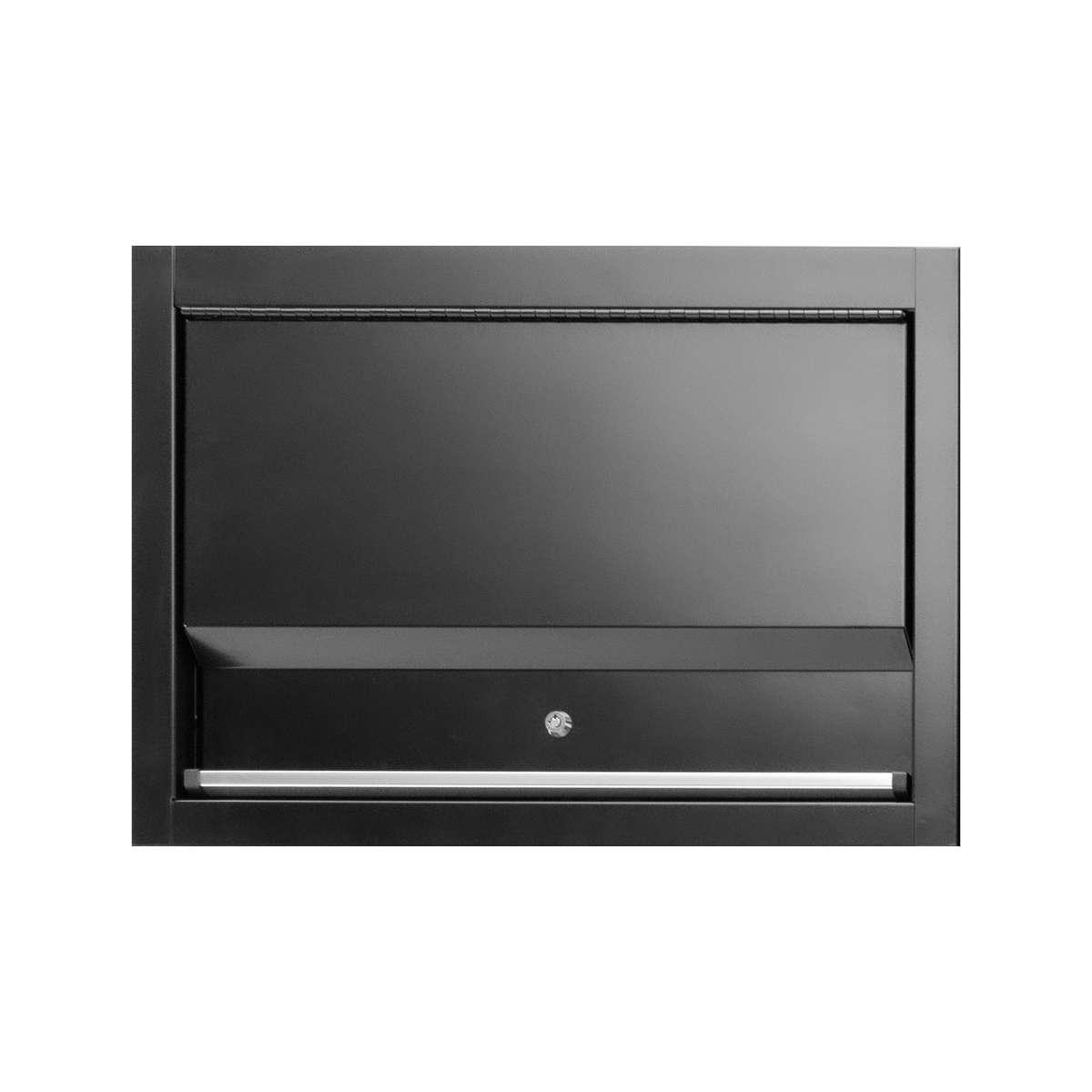 SP Tools 27in. USA Sumo Overhead Hutch Cabinet (Suits Side Cabinets) Black/Chrome SP44881