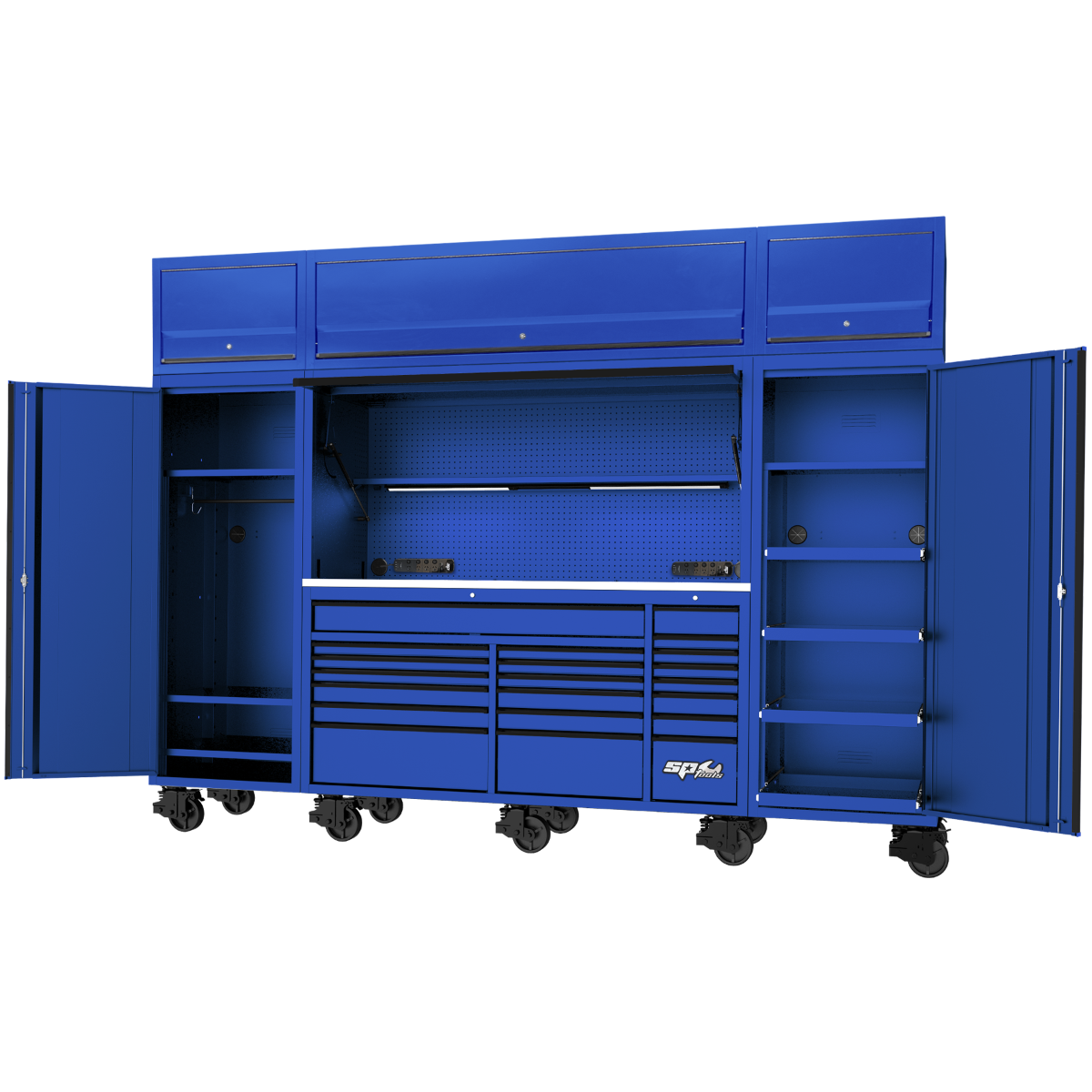 SP Tools 128in. USA Sumo Series Complete Workstation Rollcab Blue/Black SP44895BL