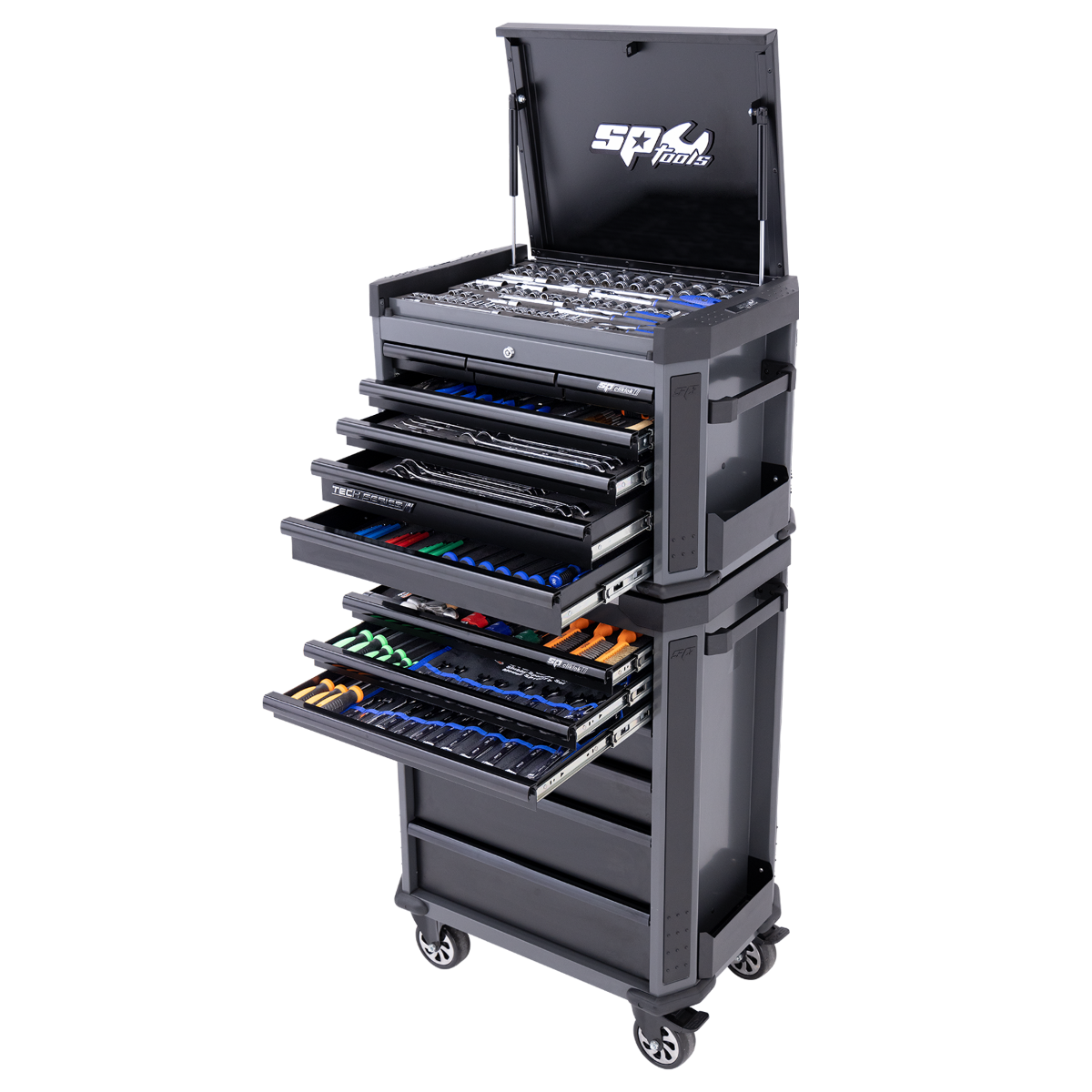 SP Tools 629Pc 14 Drawer Tech Tool Kit Combo Diamond Black +EVA Foam SP50444DX