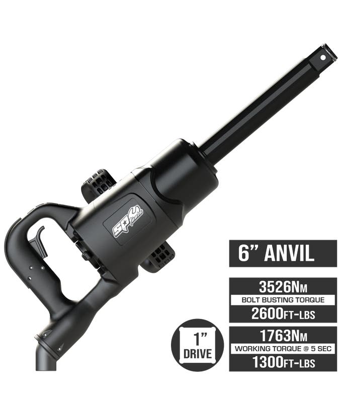 SP Tools 1in Dr Air Impact Wrench - 6" Long Anvil - Extreme Composite - 3526Nm SP9870-6