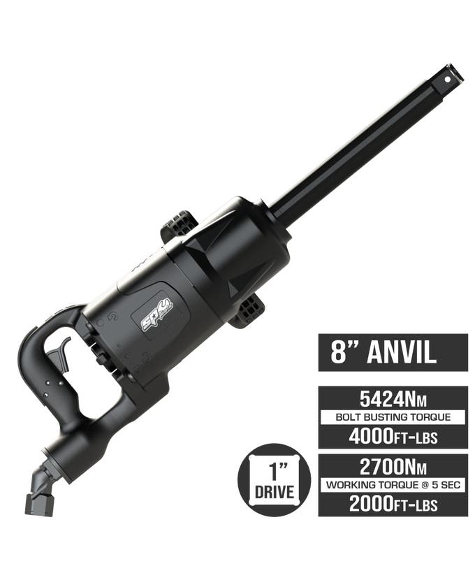 SP Tools 1in Dr Air Impact Wrench - 8" Long Anvil - Extreme Composite - 5424Nm SP9880-8