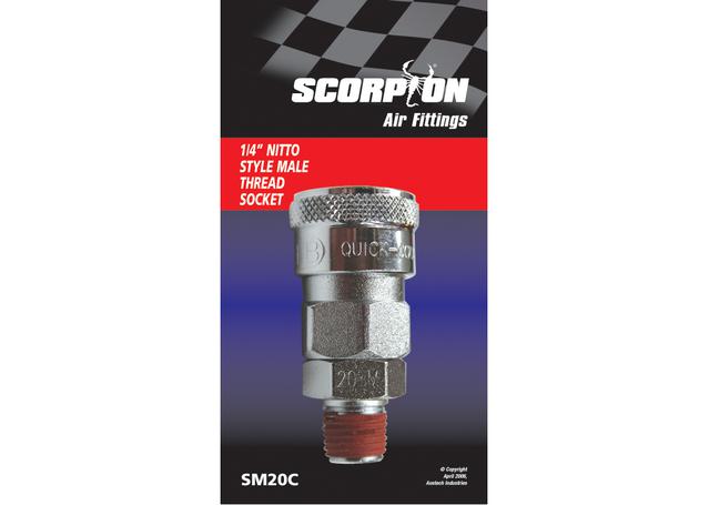 SP Tools Nitto Style 1/4 Male Thread Coupler Carded