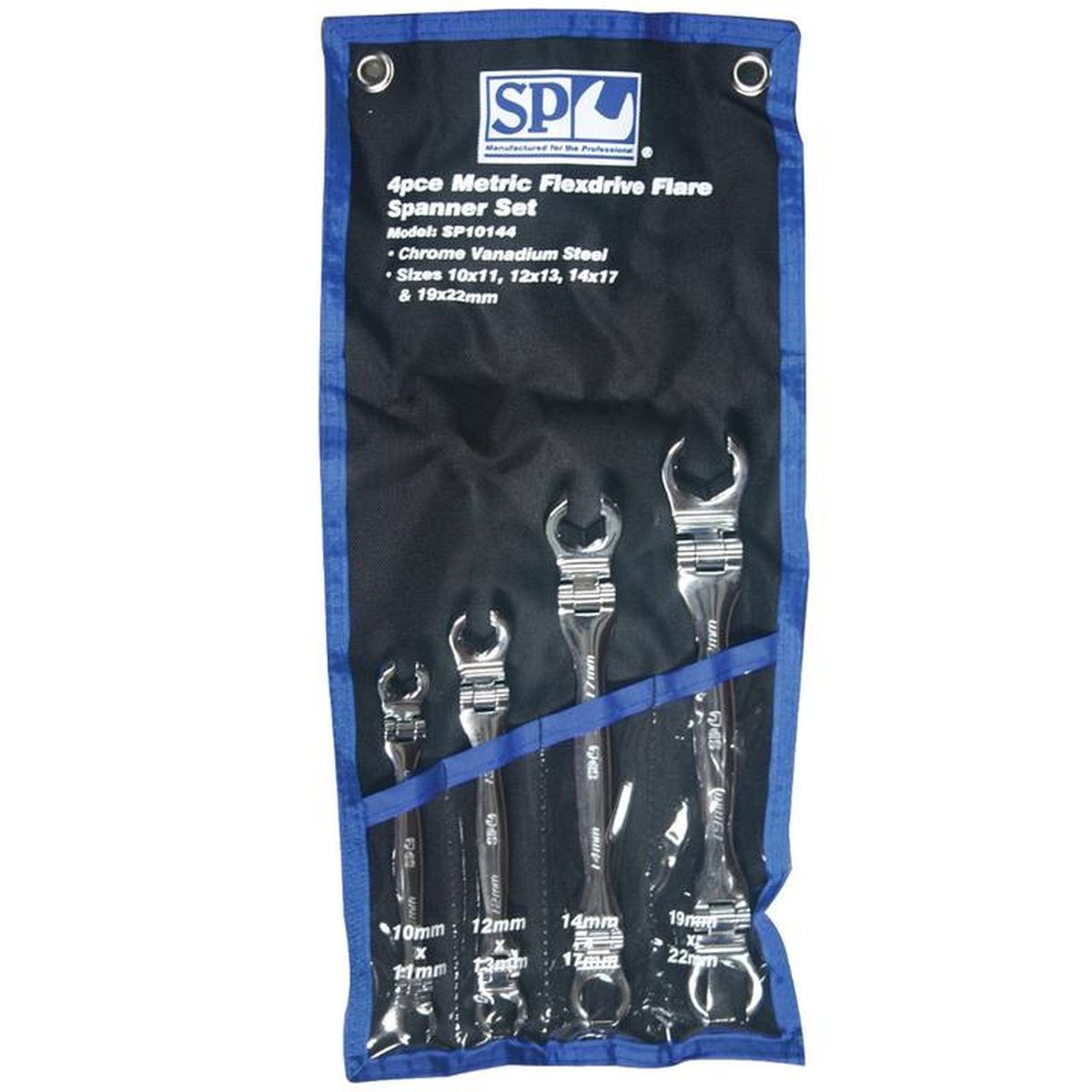 SP Tools Spanner Set Flare Flexhead Metric 4Pc