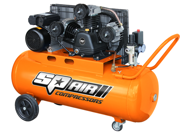 SP Tools 3Hp Belt Drive Compressor Triple Cylinder 100L