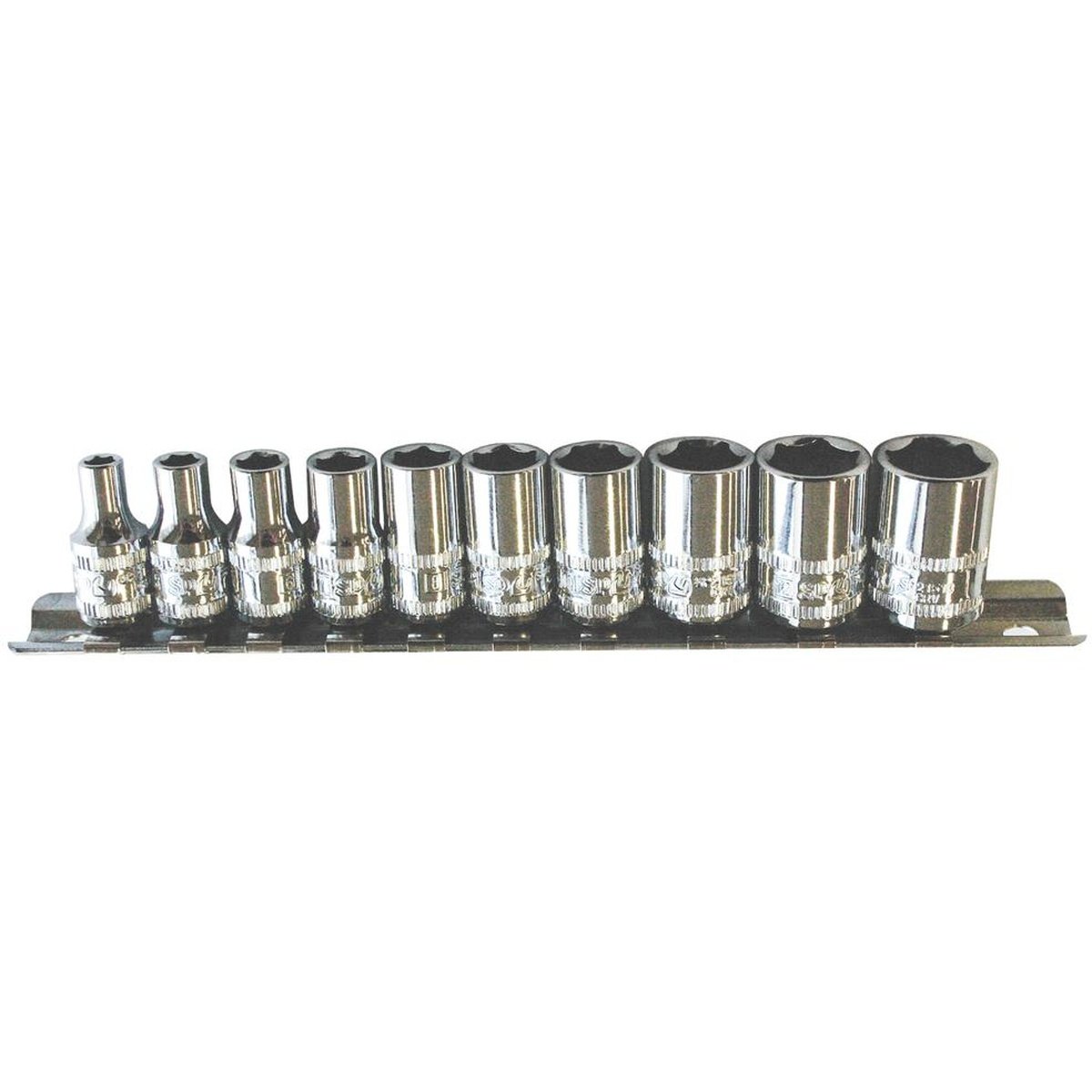 SP Tools Socket Rail 1/4"Dr 6PT 10Pc Metric