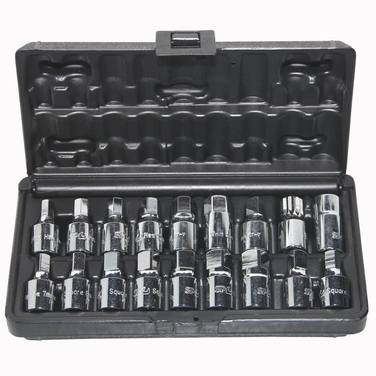 SP Tools Oil Drain Plug Key Set 3/8" -18Pcs