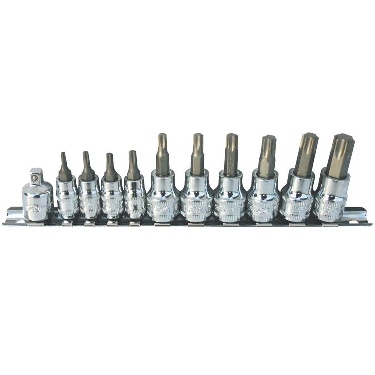 SP Tools Socket Rail 1/4&3/8"Dr Torx 11Pc