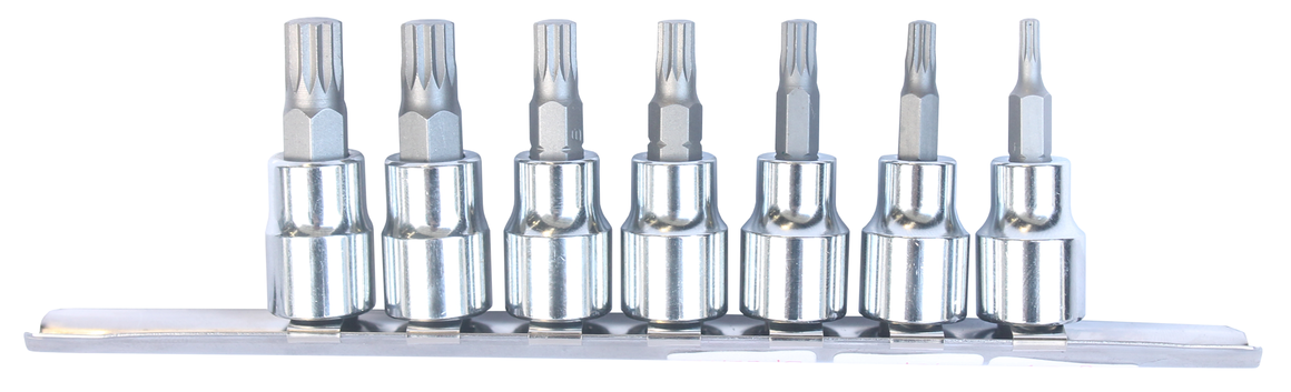 SP Tools 7Pc 3/8" Dr. 48mm Spline Bit Socket Rail