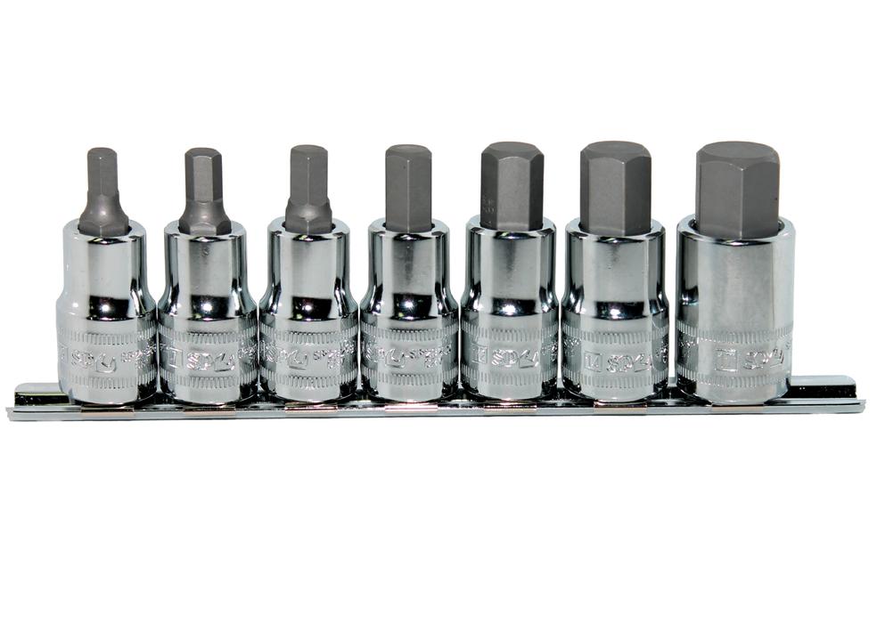 SP Tools Socket Rail Set 1/2"Dr 7Pc Metric Inhex