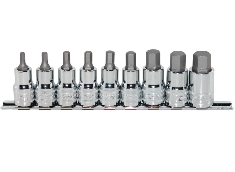 SP Tools Socket Rail Set 1/2"Dr 9Pc SAE Inhex