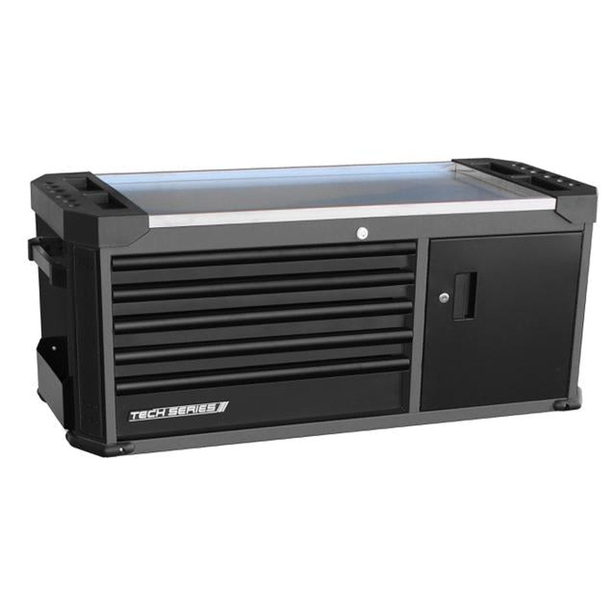 SP Tools Tech Series 5 Drawer Tool Box Cupboard Diamond Black