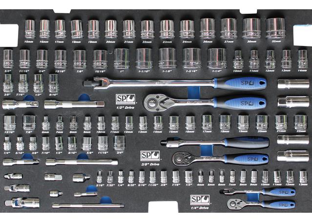 SP Tools Eva Tool Kit 103Pc Metric/SAE Socket & Accessories
