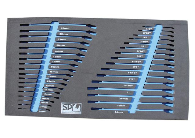 SP Tools EVA Foam Tray Insert 34pc ROE Metric/SAE Suits SP50018