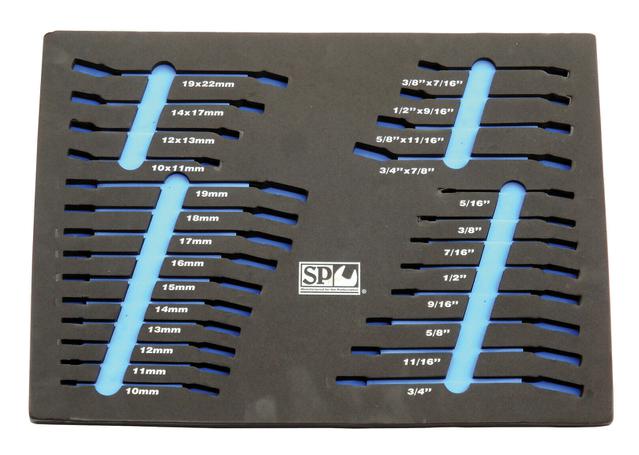SP Tools EVA Foam Tray Insert 26pc Flare & Geardrive Metric/SAE Suits SP50020
