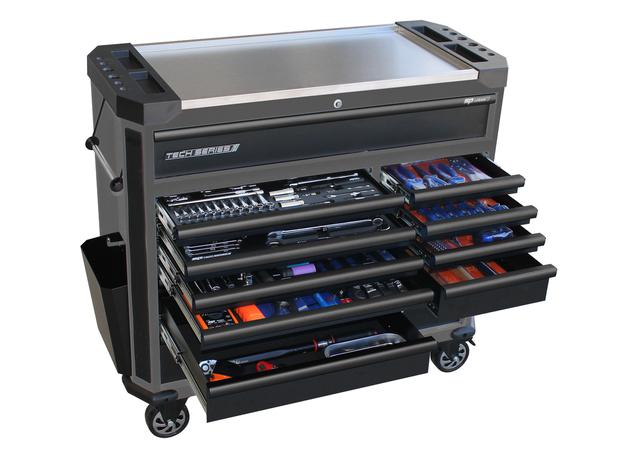 SP Tools Tech Series Master Technician Roller Cabinet Tool Kit 292pc Metric Diamond Black