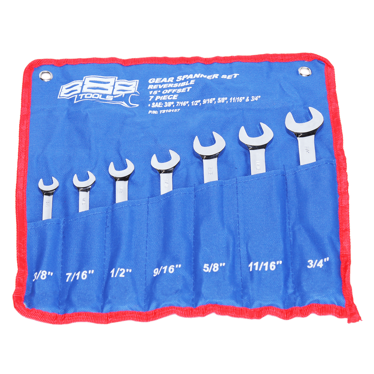 888 By SP Tools Spanner Set Gear Roe Reversible SAE 7Pc