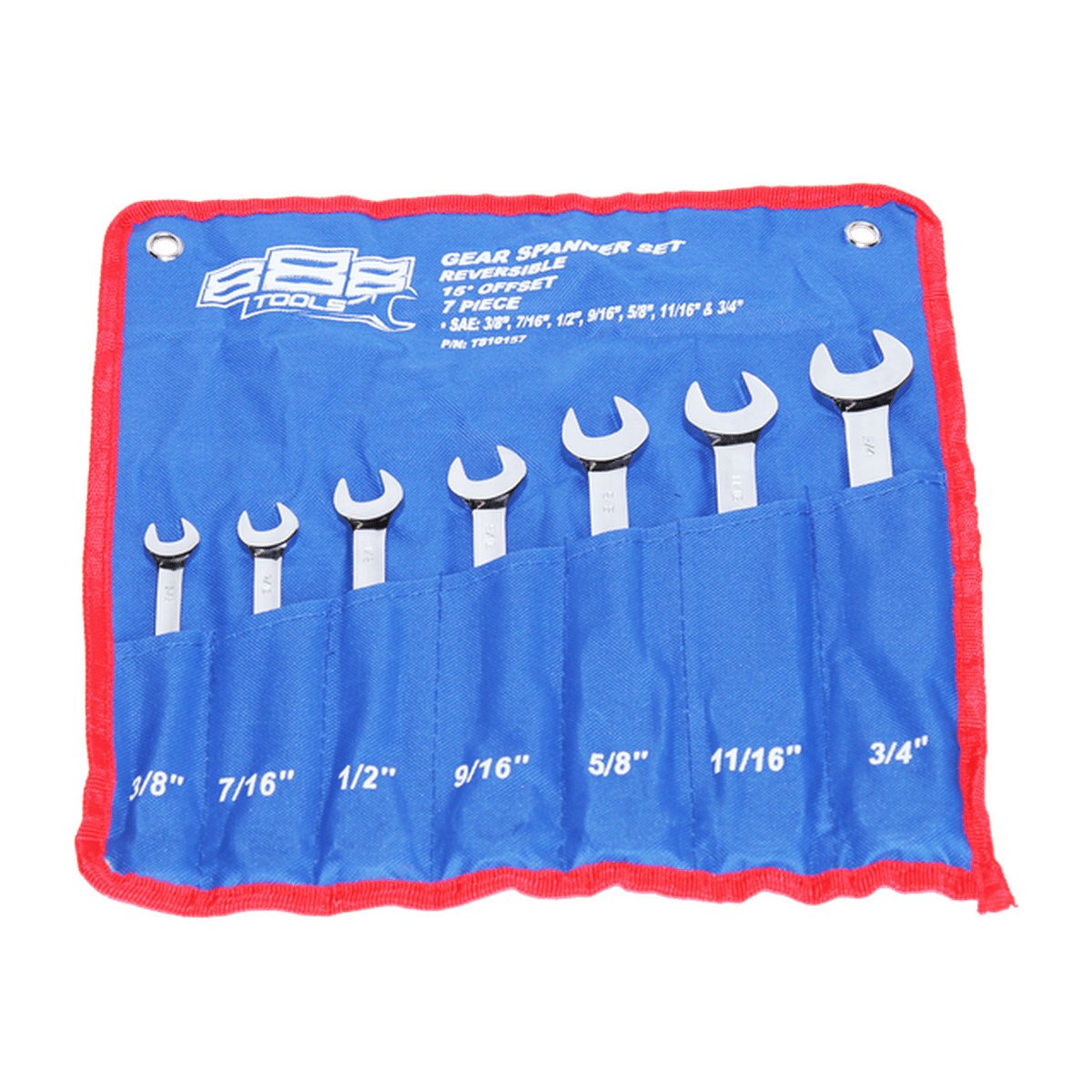 888 By SP Tools Spanner Set Gear Roe Reversible SAE 7Pc